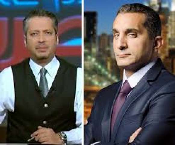 باسم يوسف وتامر امين