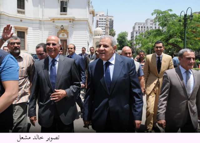 محلب أثناء استقباله بمجلس النواب