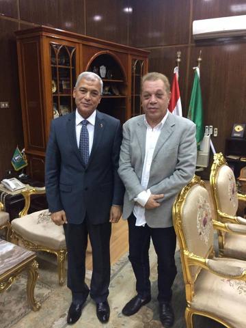 النائب أسامة شرشر مع اللواء سعيد عباس محافظ المنوفية
