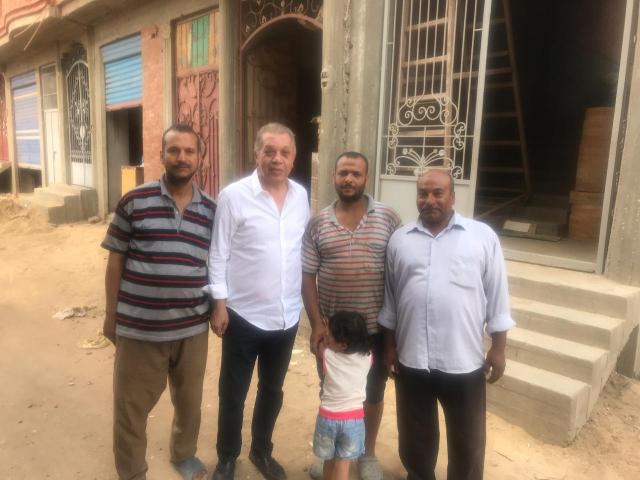 النائب أسامة شرشر مع  الأستاذ محمد الفرماوى والحاج عبده والأستاذ كمال أثناء تفقد مسجد المغربي