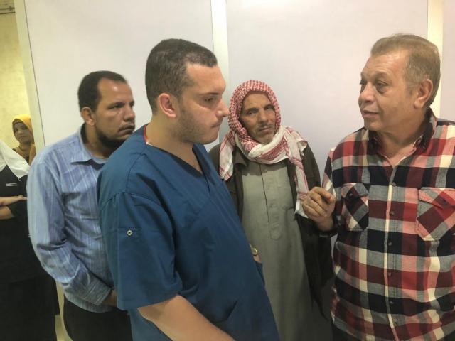 النائب أسامة شرشر يطمئن على حالة الطالب محمد حسن عبيد