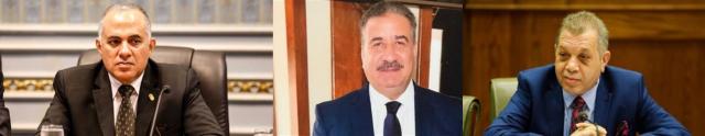 اللواء إبراهيم أبو ليمون محافظ المنوفية والنائب أسامة شرشر والدكتور محمد عبد العاطي وزير الري