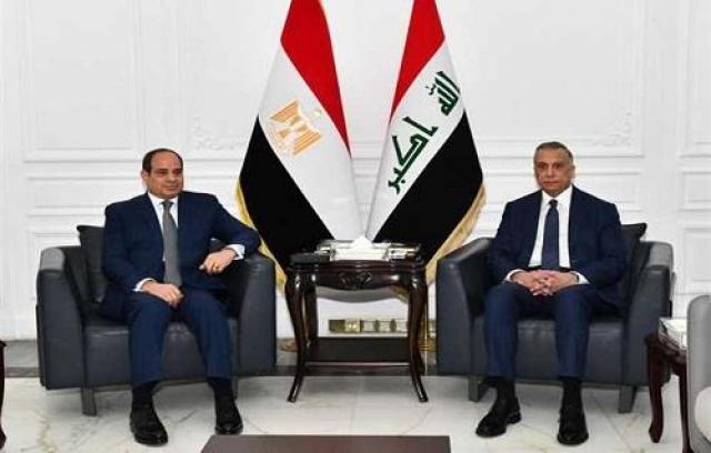 الرئيس السيسي ورئيس وزراء العراق