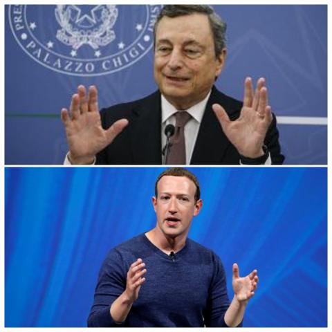 رئيس وزراء إيطاليا يستقبل مارك زوكربيرغ مؤسس ”فيسبوك” في روما