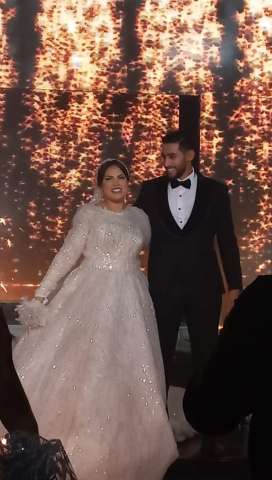 العروسين رنا شرشر وأحمد مختار