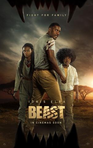 في أجواء من الأكشن والمغامرة إدريس ألبا يحاول إنقاذ ابنتيه من هجوم ضاري في فيلم ”Beast”
