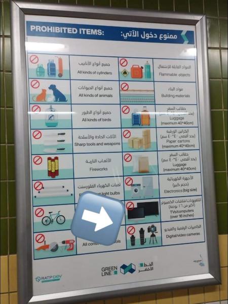 10 ممنوعات في مترو الأنفاق.. تعرف عليها
