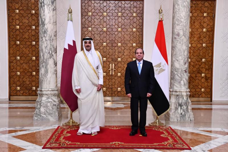السيسي وأمير قطر 