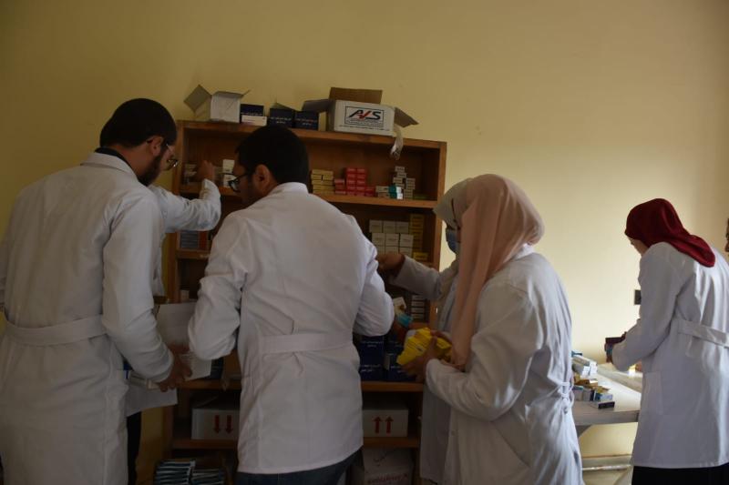 كلية الصيدلة جامعة مدينة السادات تنظم قافلة طبية فى قرية ”مشيرف” بالباجور- منوفيه
