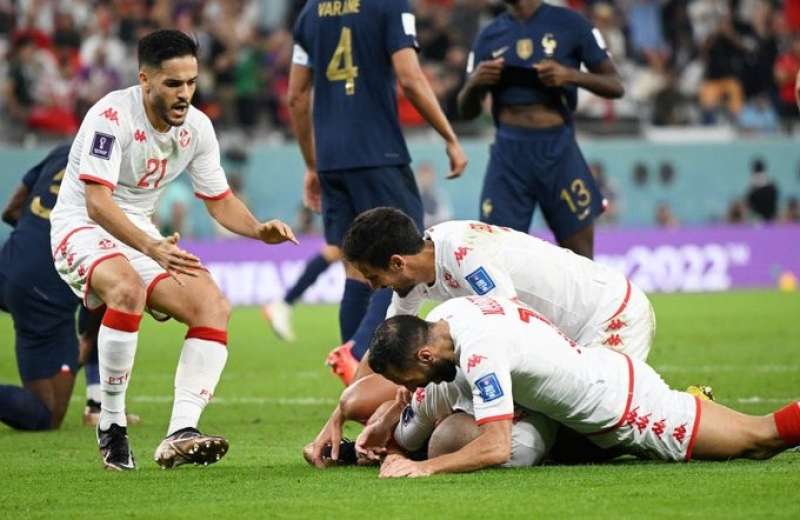 تونس تتقدم علي فرنسا بهدف في الشوط الثاني بكأس العالم 2022
