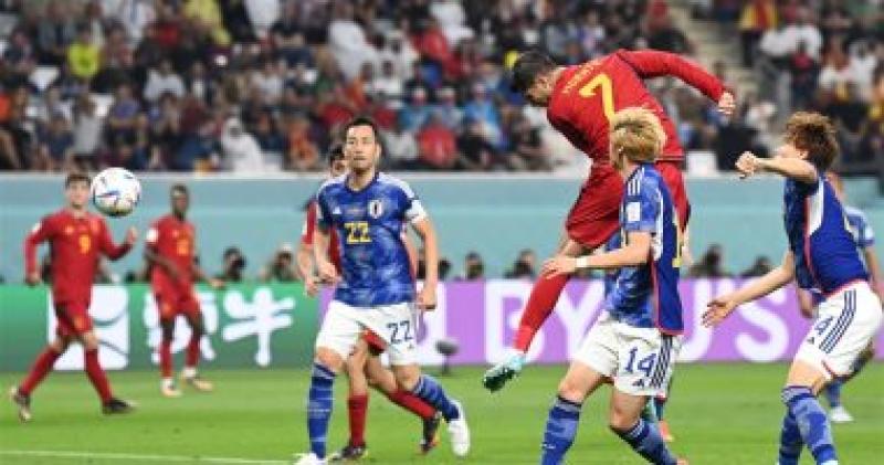 منتخب إسبانيا يتقدم على اليابان بهدف موراتا بالشوط الأول في كأس العالم 2022