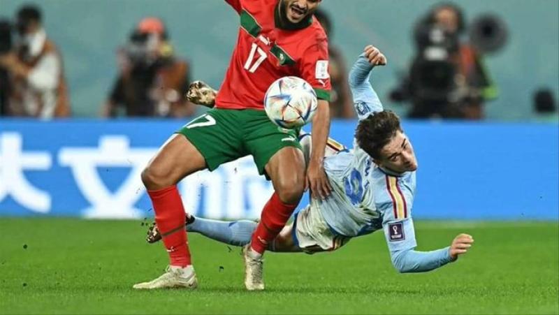 إنتهاء الشوط الثاني بين المغرب و إسبانيا بالتعادل السلبي في كأس العالم 2022