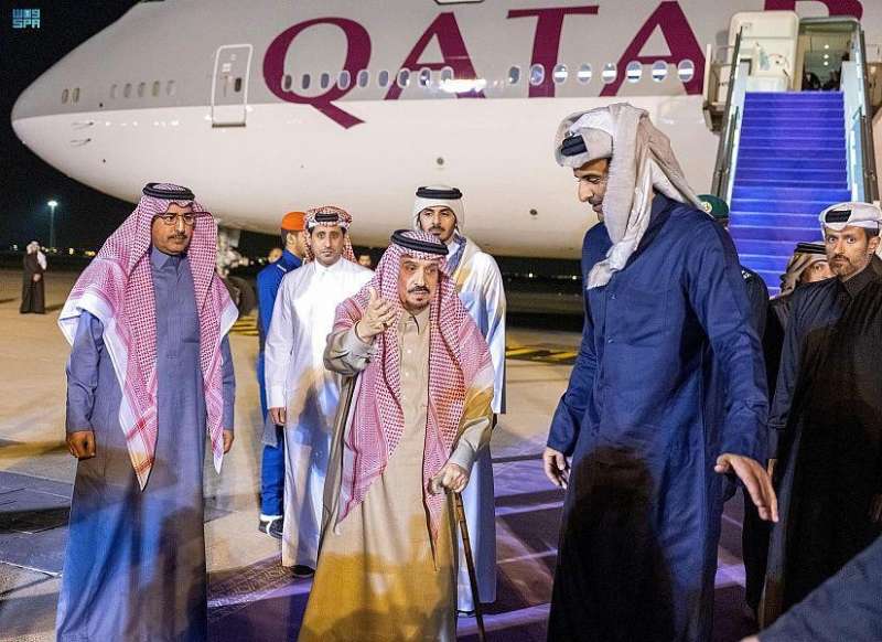 وكالة الأنباء السعودية تعلن وصول أمير قطر إلى الرياض
