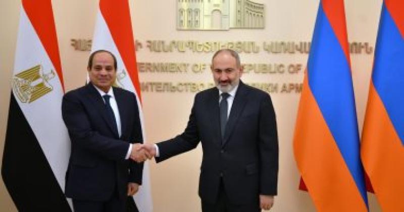 الرئيس السيسي يعقد مباحثات مع رئيس الوزراء الأرمينى ”نيكول باشينيان”