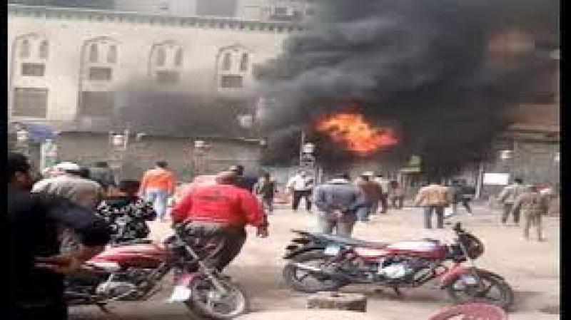 حريق مستشفى النور المحمدي فى المطرية