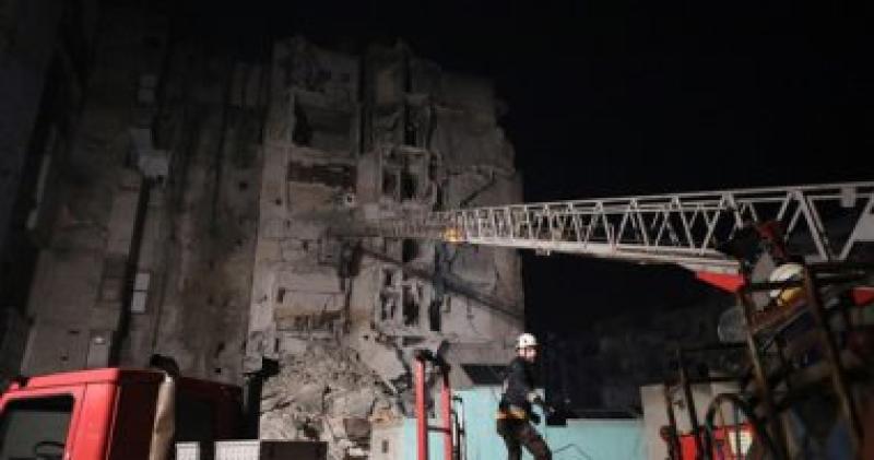 اثار الدمار الناجم عن الزلزال شمالي سوريا