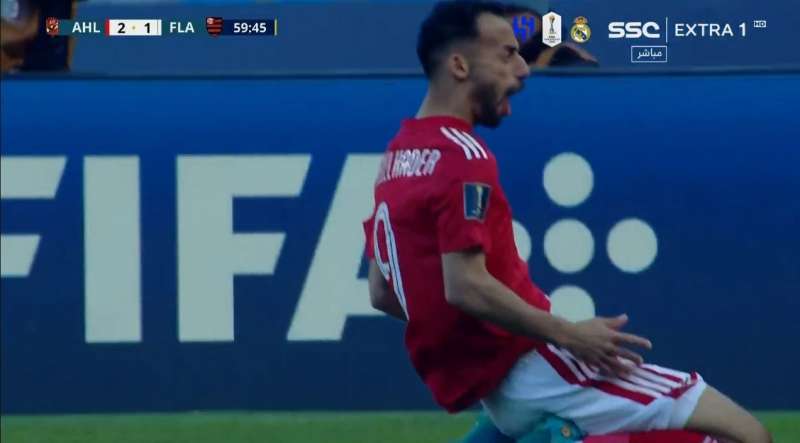 أحمد عبدالقادر يوقع على الهدف الثاني للأهلي في الدقيقة 60 أمام فلامنجو