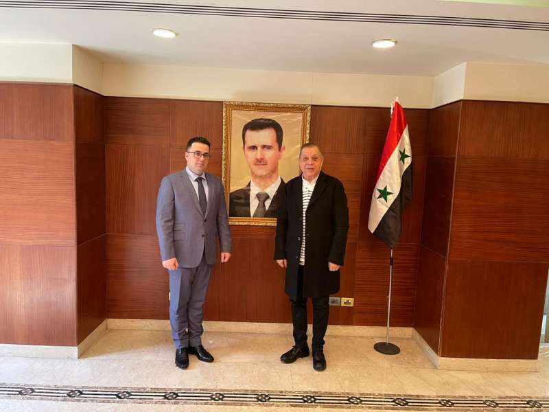 شرشر مع  باسل سكوتي القائم بأعمال السفارة السورية 