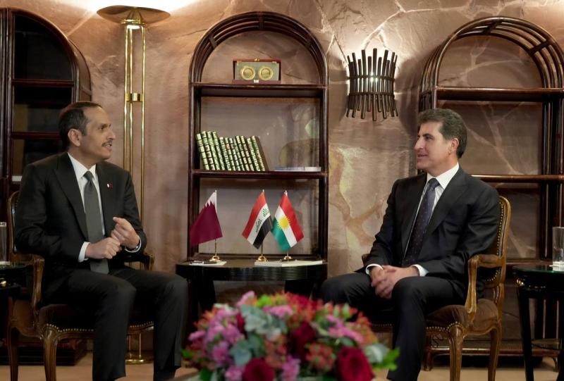 خلال مؤتمر ميونخ. . رئيس إقليم كوردستان يلتقى وزير خارجية قطر لبحث التعاون المشترك