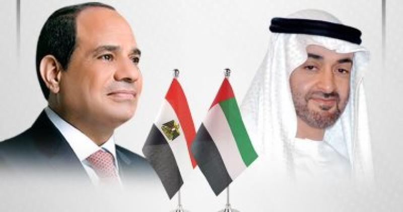 الرئيس السيسي واخيه محمد بن زايد رئيس الامارات