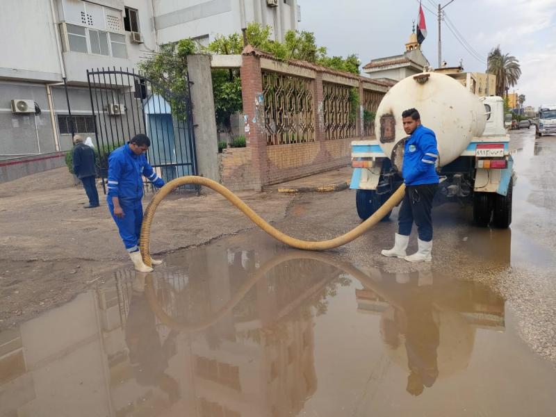 مياه المنوفية تنهي أعمال شفط مياه الأمطار من شوارع المحافظة