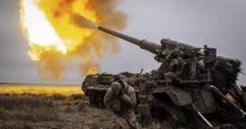 صورة للمدفعية الروسية غربي باخموت في اوكرانيا