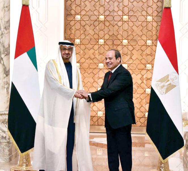 مصر والامارات في اكثر من تحالف وعلاقات اخوية وتاريخية بين البلدين والتحرك لحل قضايا الامة العربية