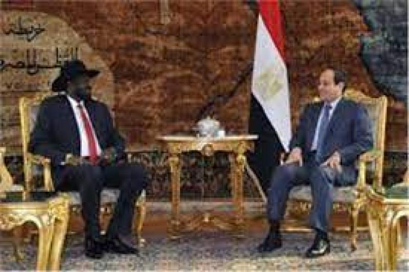السيسي وسلفا كير خلال لقاء سابق بالقاهرة