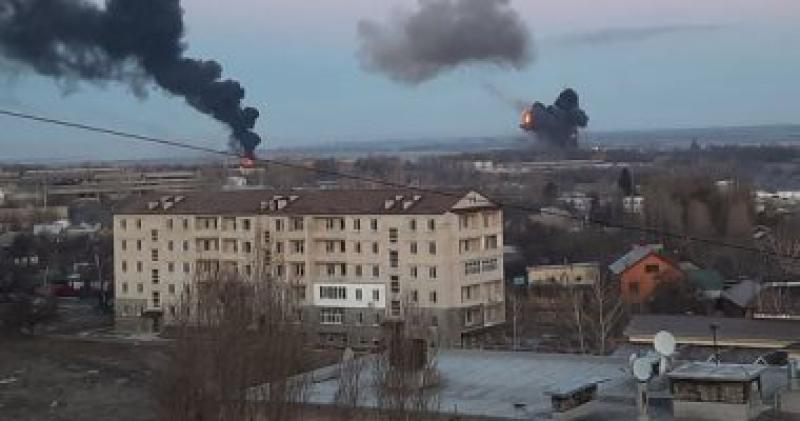 موقع انفجارات كييف في اوكرانيا