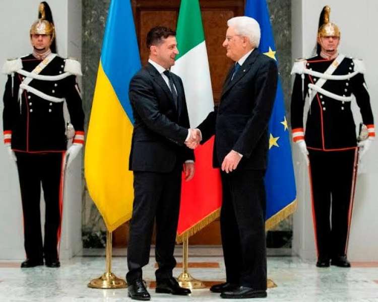 زيلينسكي يلتقي الرئيس الإيطالي في روما