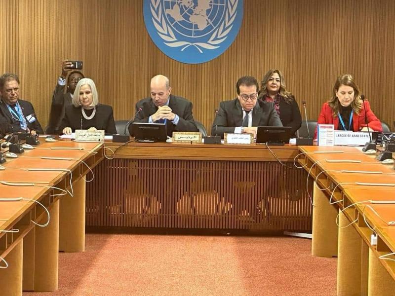 وزير الصحة يؤكد التنسيق المستمر مع جامعة الدول العربية لمساعدة الشعبين الفلسطيني والسوداني الشقيقين