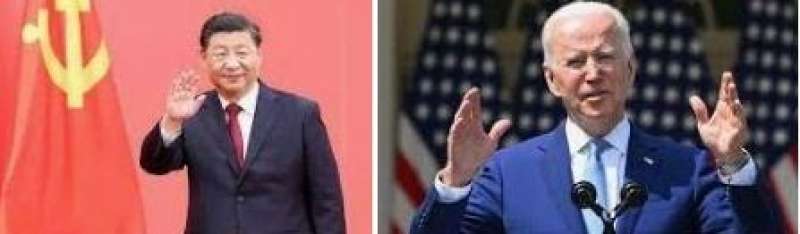 الرئيس الأمريكي جوبايدن والرئيس الصيني تشي جين بينج 