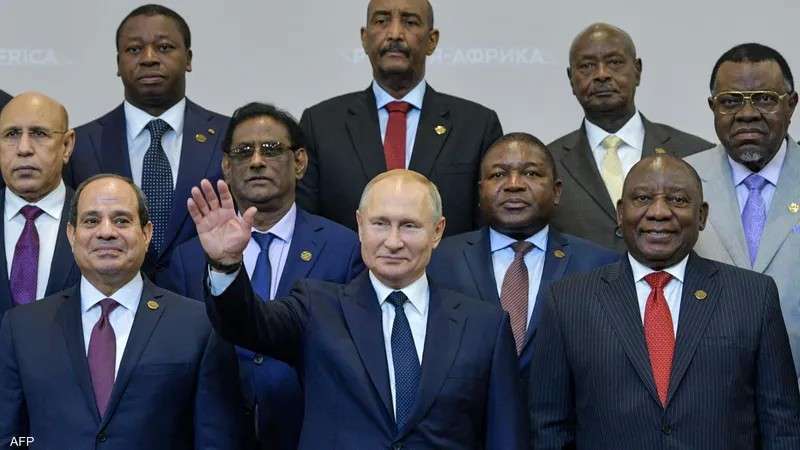 صورة للرئيس السيسي وبوتين والزعامات الافريقية