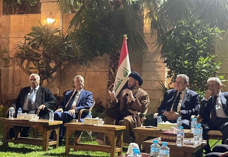سماحة عمار الحكيم وعمرو موسى وعصام شرف وحنفى الجبالى