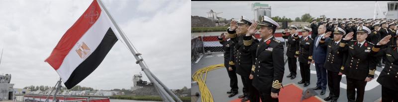البحرية المصرية ورفع العلم المصري فوق الفرقاطة القهار