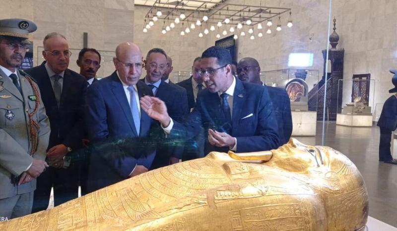 رئيس الجمهورية الإسلامية الموريتانية يزور المتحف القومي للحضارة المصرية