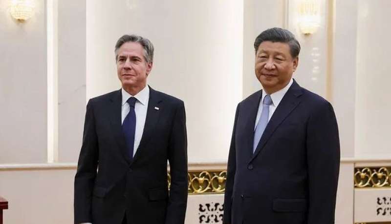 الرئيس الصيني تشي ووزير الخارجية الأمريكي أنتوني بلينكن 