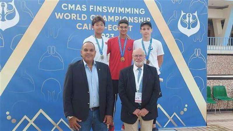 منتخب مصر يحصد ذهبية وفضيتين وبرونزية في بطولة العالم للسباحة بالزعانف