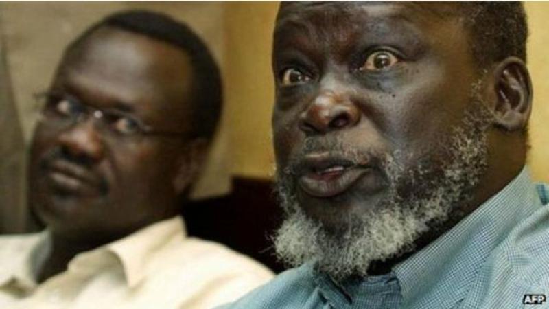 ابراهيم جيوباكي بصحبة زعيم المعارضة في جنوب السودان  رياك مشار