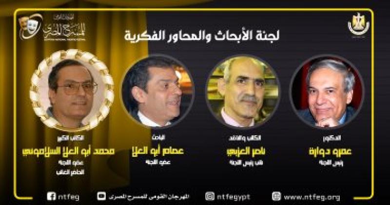 تشكيل لجنة المحاور الفكرية في مهرجان المسرح المصري