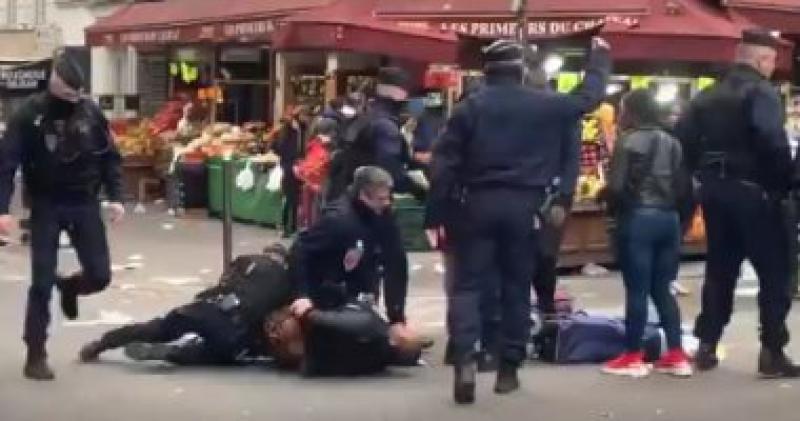 مشاهد لعنف الشرطة الفرنسية