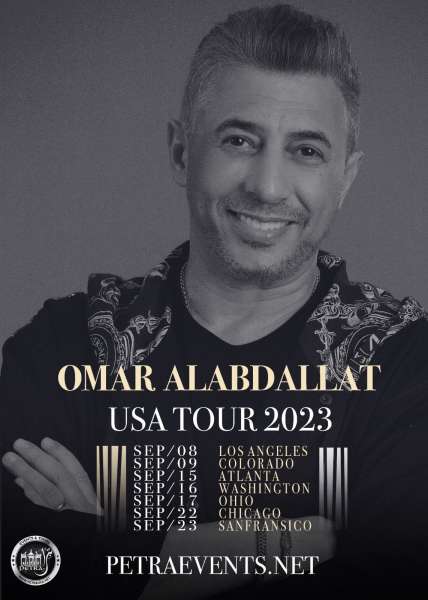 ”عمر العبداللات” على موعد مع جمهوره العربي بأمريكا في أضخم حفلات فنية
