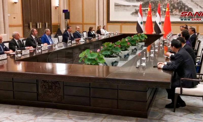 الرئيسان الصيني والسوري يوقعان اتفاقية التعاون الاستراتيجي بين البلدين