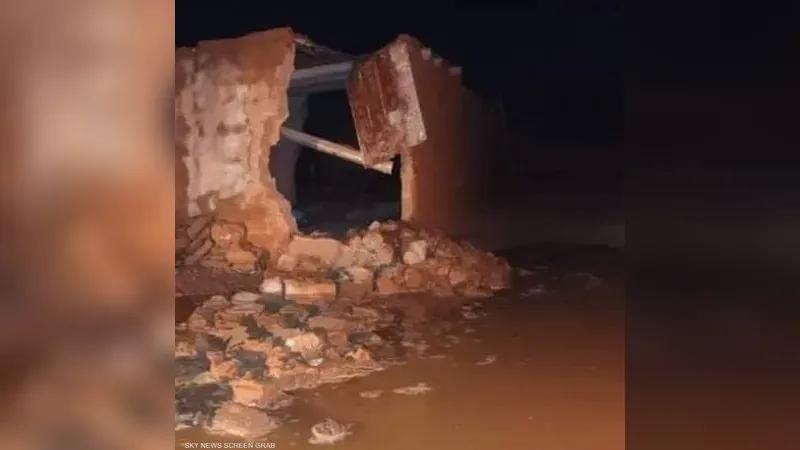 السيول تفتك بجنوب ليبيا وانهيار منازل وانقطاع الكهرباء