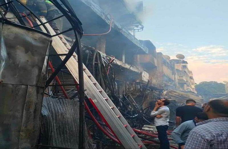 حريق سوق عتريس.. الحسرة على ”أكل العيش” في السيدة زينب