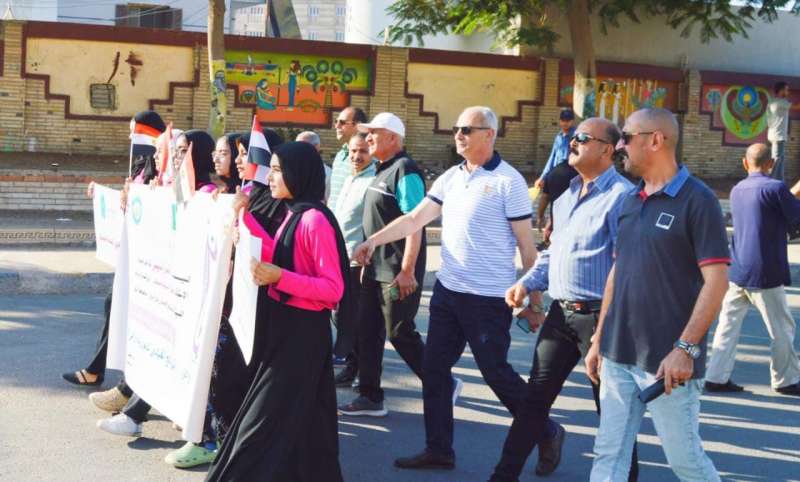 انطلاق مسيرة حاشدة لفتيات «ريحانة» احتفالا باليوبيل الذهبي لنصر أكتوبر في كفر الشيخ