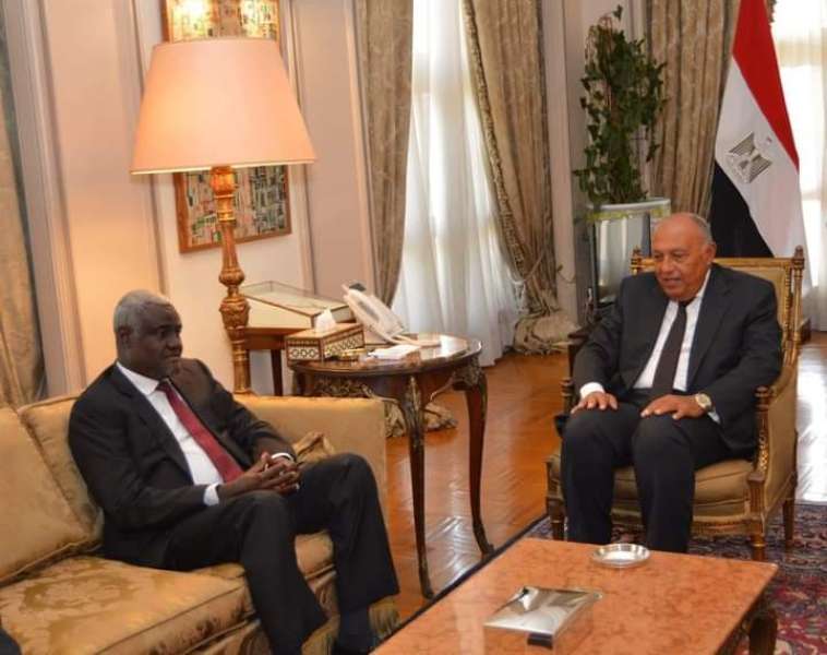 وزير الخارجية يستقبل رئيس مفوضية الاتحاد الأفريقي موسى فقيه