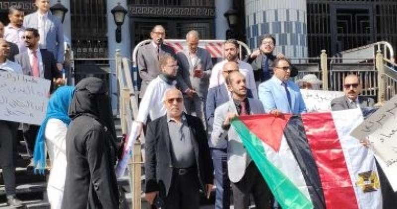 محامي الإسكندرية يؤيدون  موقف مصر  الداعم للقضية الفلسطينية