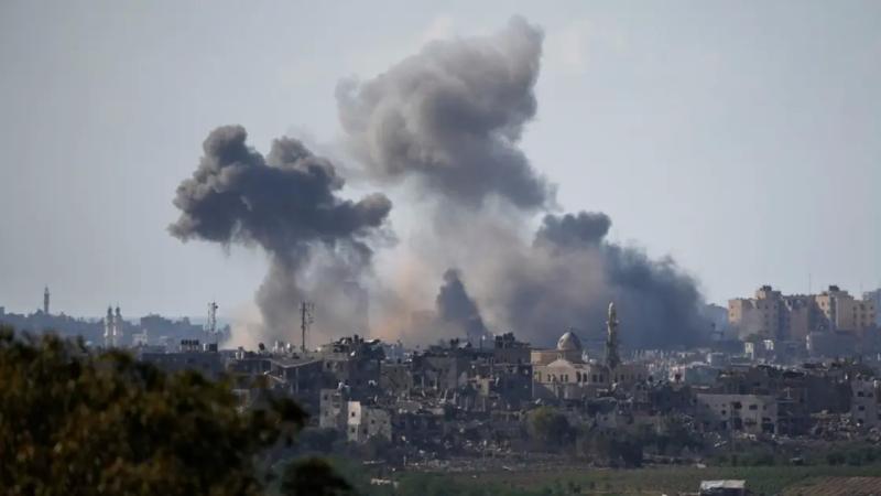 الصورة للدمار في غزة من وكالة انباء العالم العربي