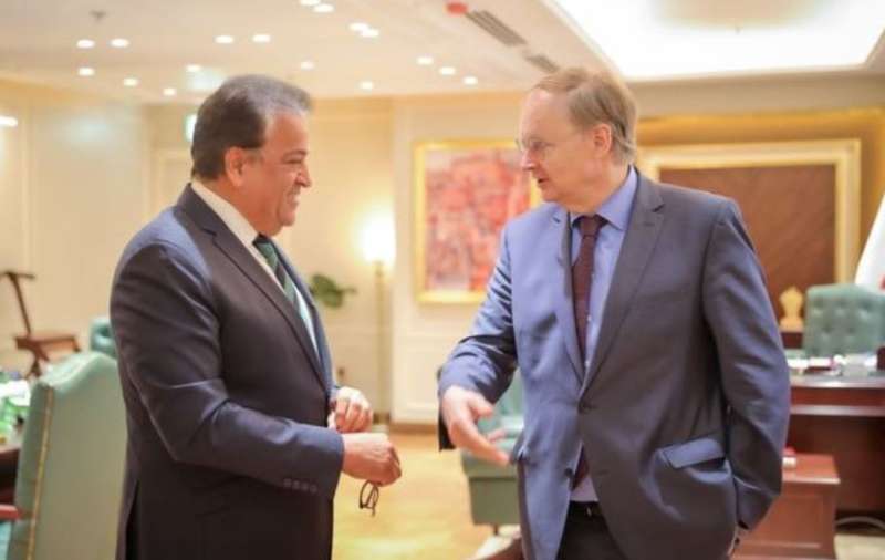 عبد الغفار يستقبل سفير الاتحاد الأوروبي في مصر لبحث التعاون بالملف الصحي